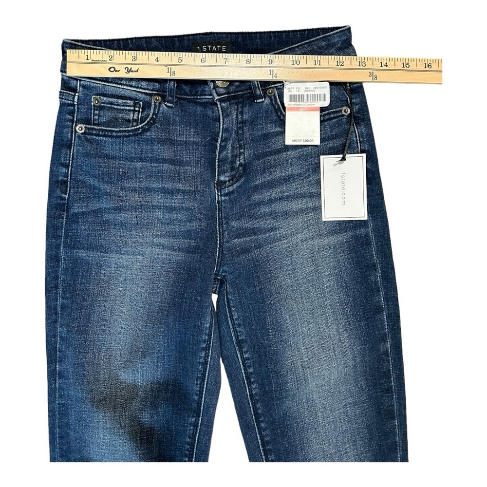 NWT 1.State Women’s Fringe Jeans Size 26 Blue - Picture 4 of 7